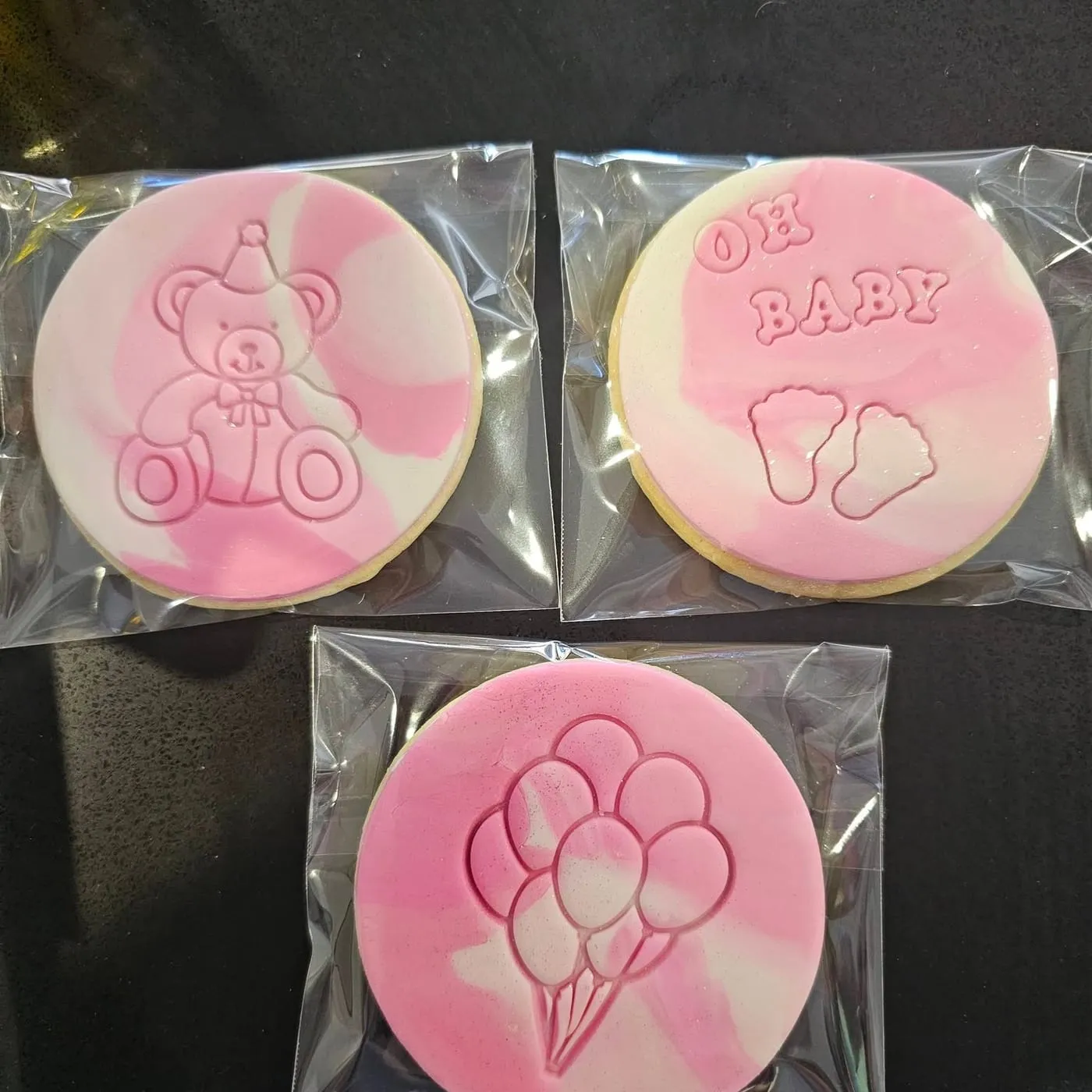 Baby shower favours, wrapped