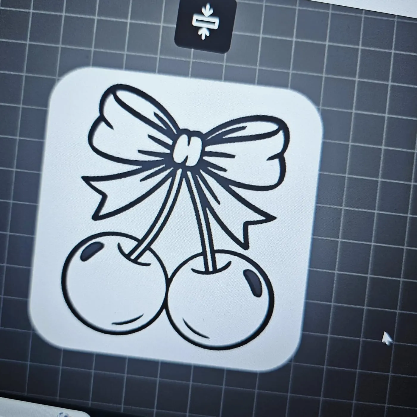 A cutter drawn up before it goes to the printer