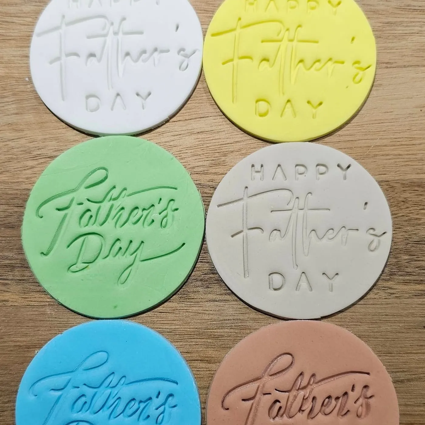 Father's Day rounds in pastel