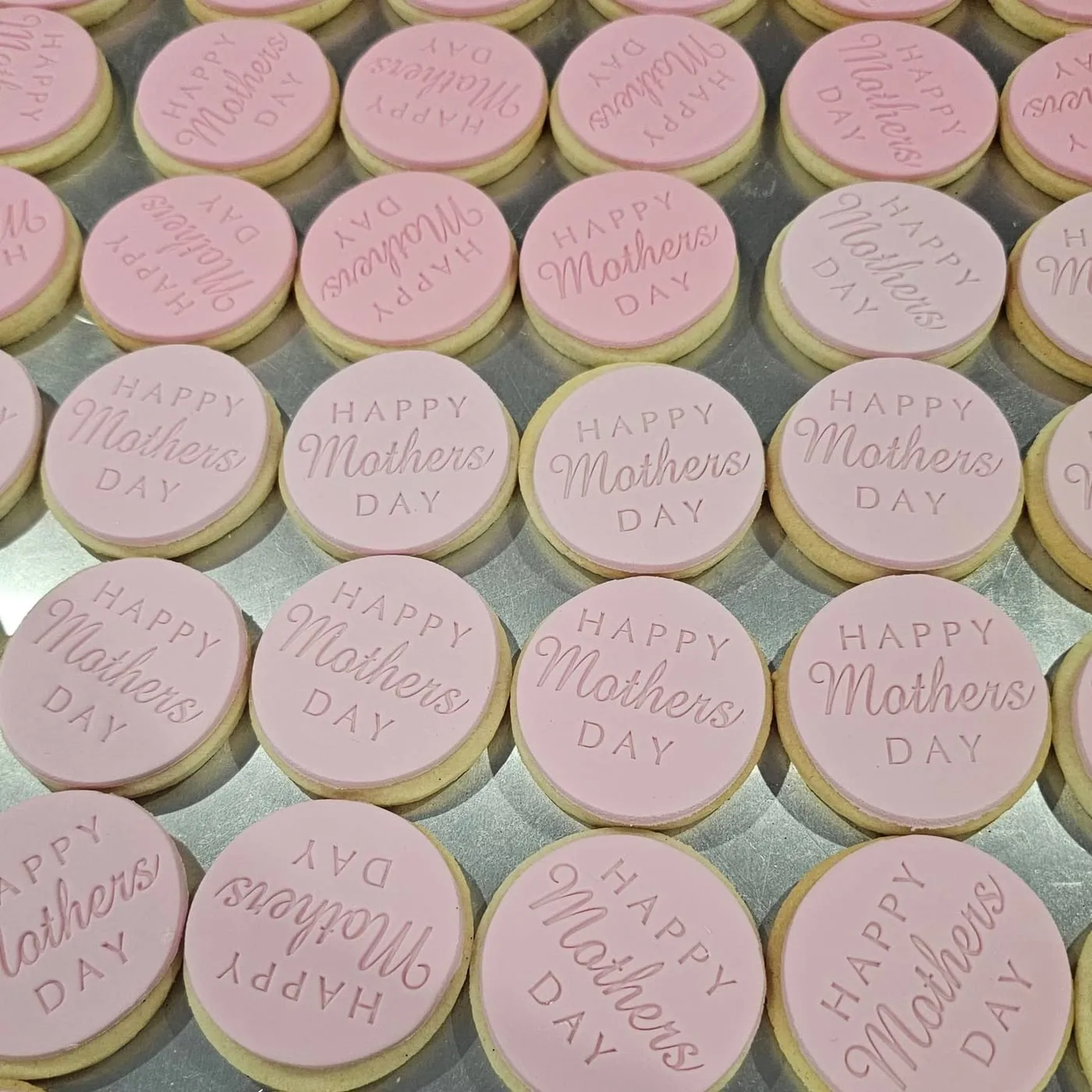 A tray of Mother's Day pastels